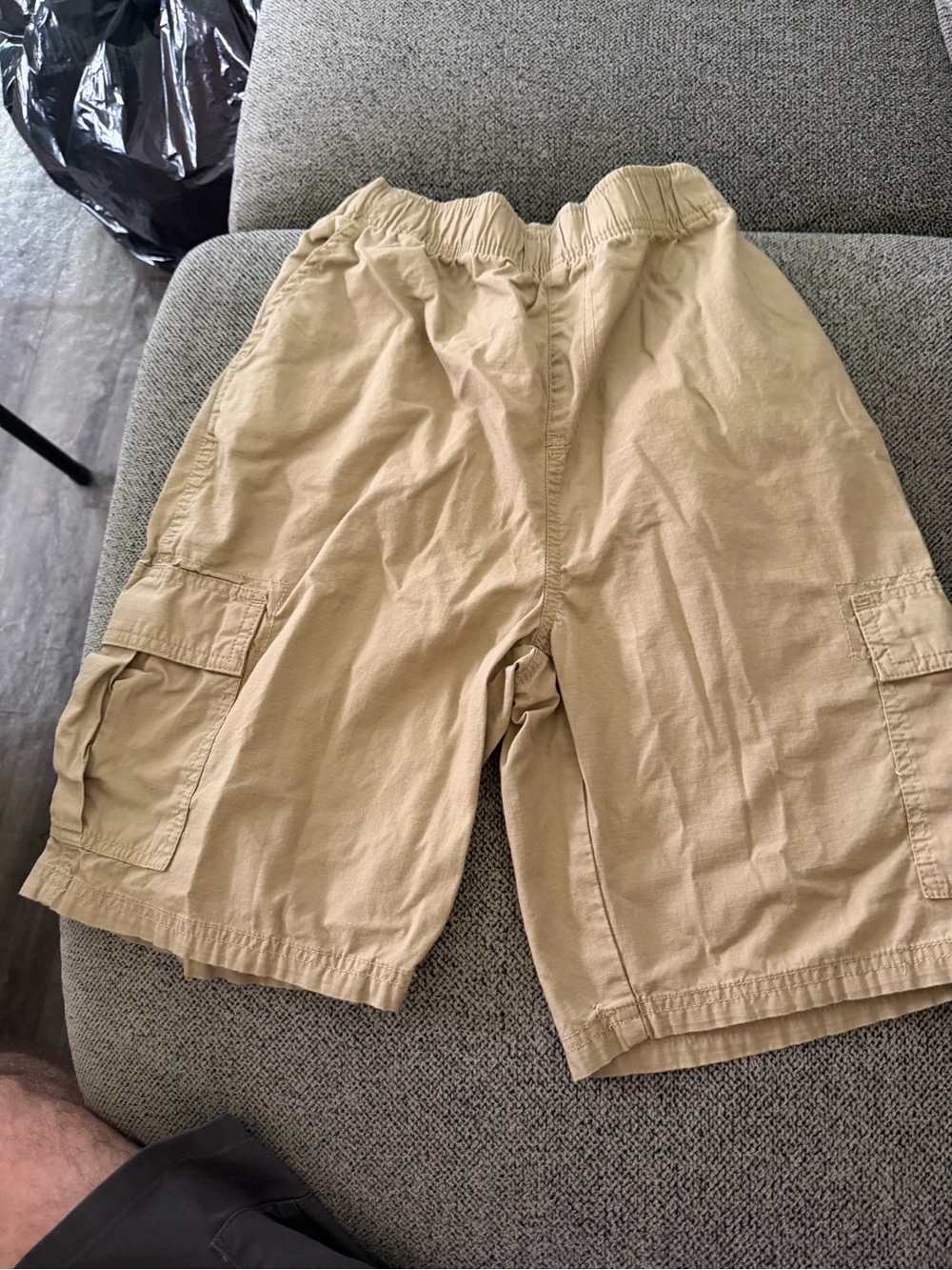 Children’s Place Boy’s Husky Cargo Shorts in Tan - Elastic Waist